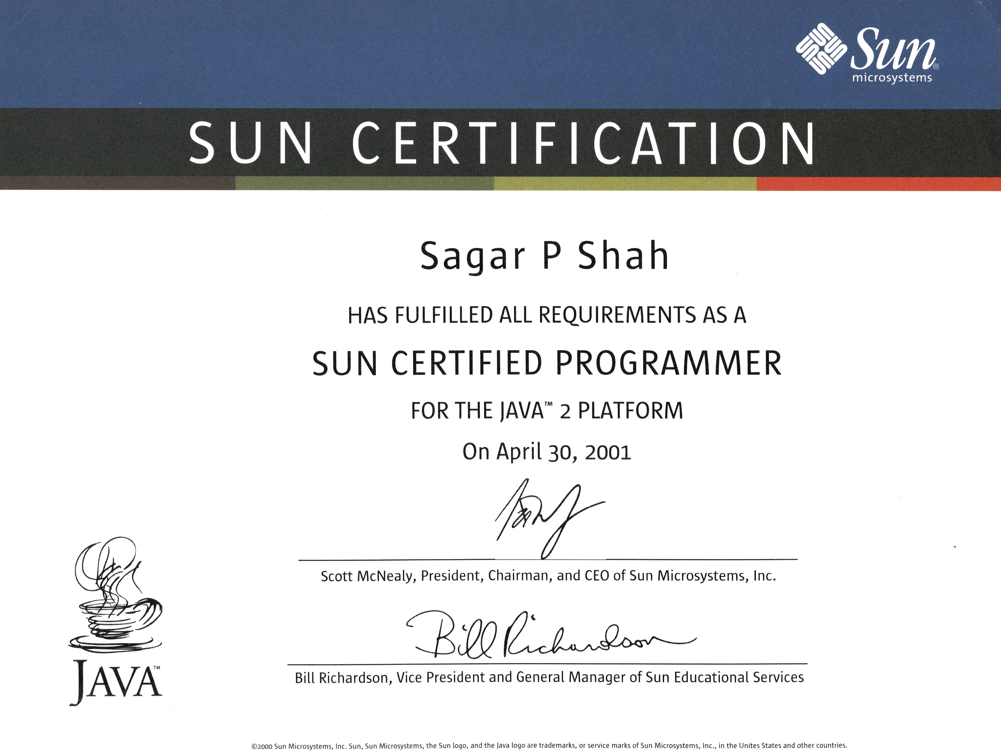 Sun Certified Programmer